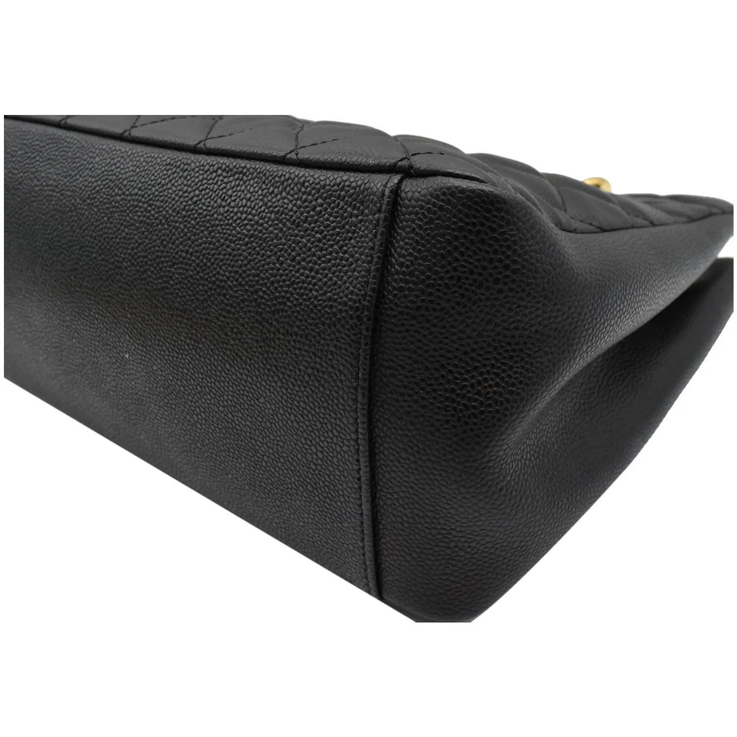 CHANEL Grand Shopping GST Caviar Leather Tote Bag Black