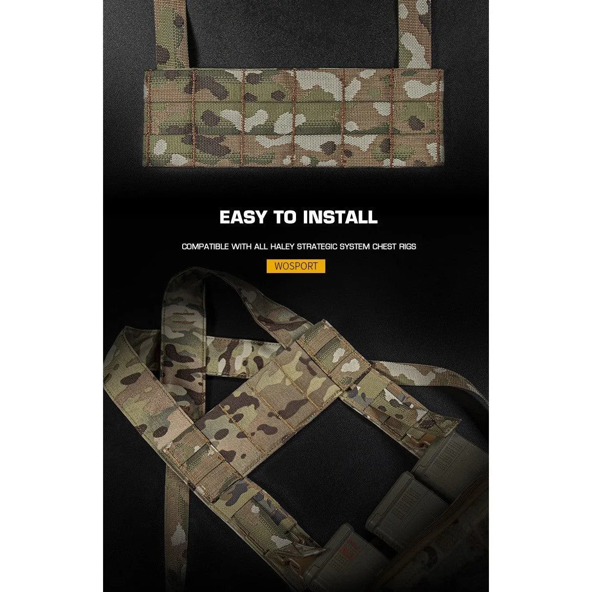 Chest Rig Molle Expansion panel - Black