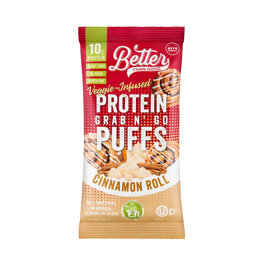Cinnamon Roll Protein Grab n' Go Puffs
