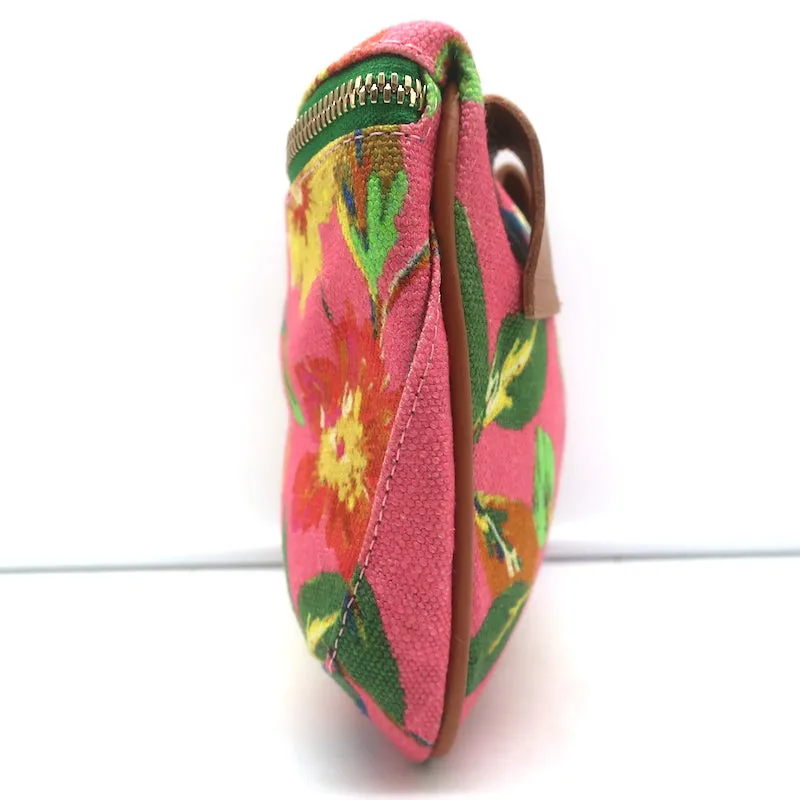 Clare V. Fanny Pack Pink Floral Print Canvas Small Crossbody Bag NEW