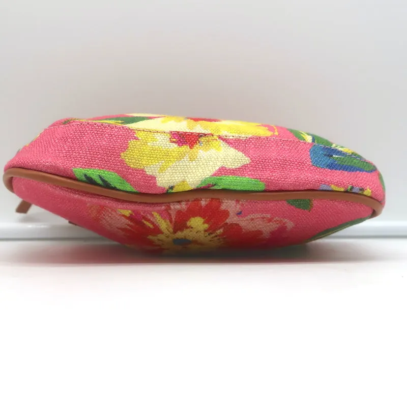 Clare V. Fanny Pack Pink Floral Print Canvas Small Crossbody Bag NEW