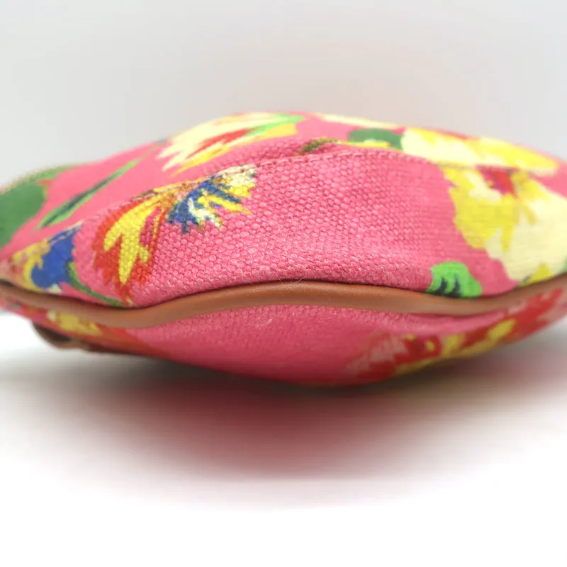 Clare V. Fanny Pack Pink Floral Print Canvas Small Crossbody Bag NEW