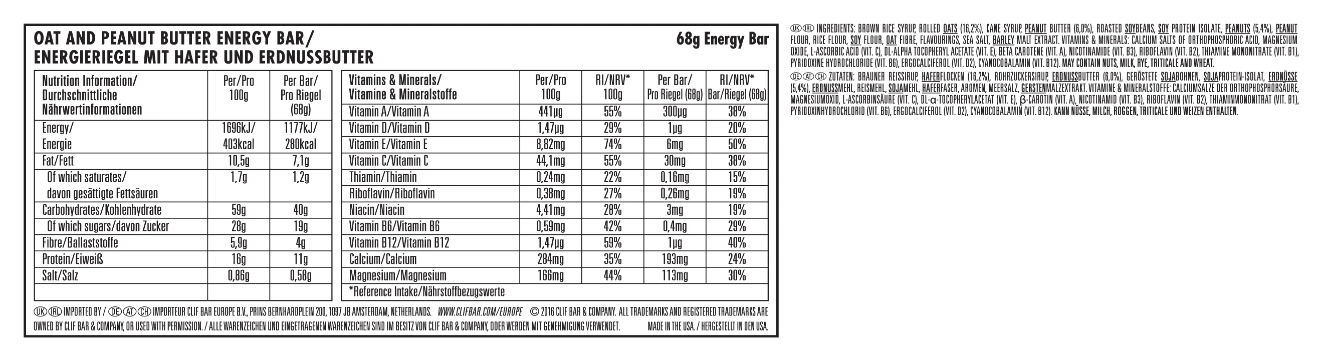 Clif Bar Crunchy Peanut Butter