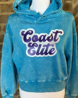 COAST Faux Foil Crop Hoodie