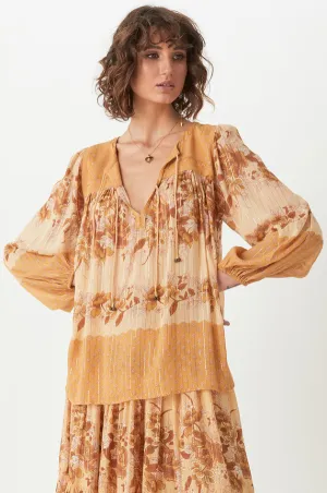 Coco Lei Blouse - Caramel