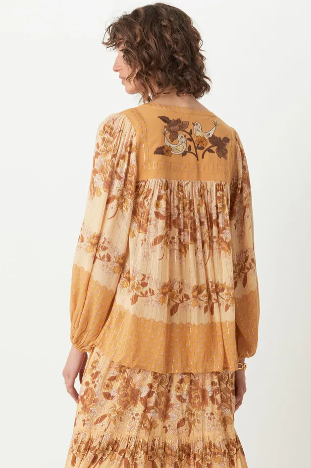 Coco Lei Blouse - Caramel