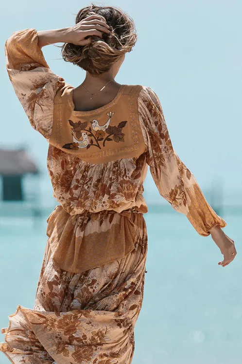 Coco Lei Blouse - Caramel