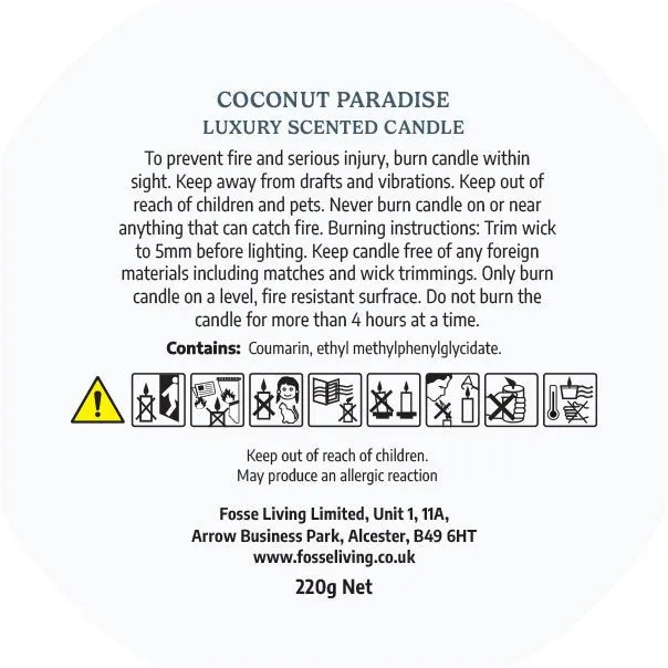 Coconut Paradise Scented Candle