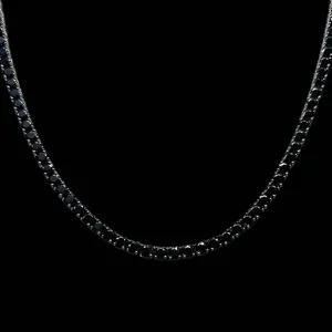 Collana Tennis Nera Luxury