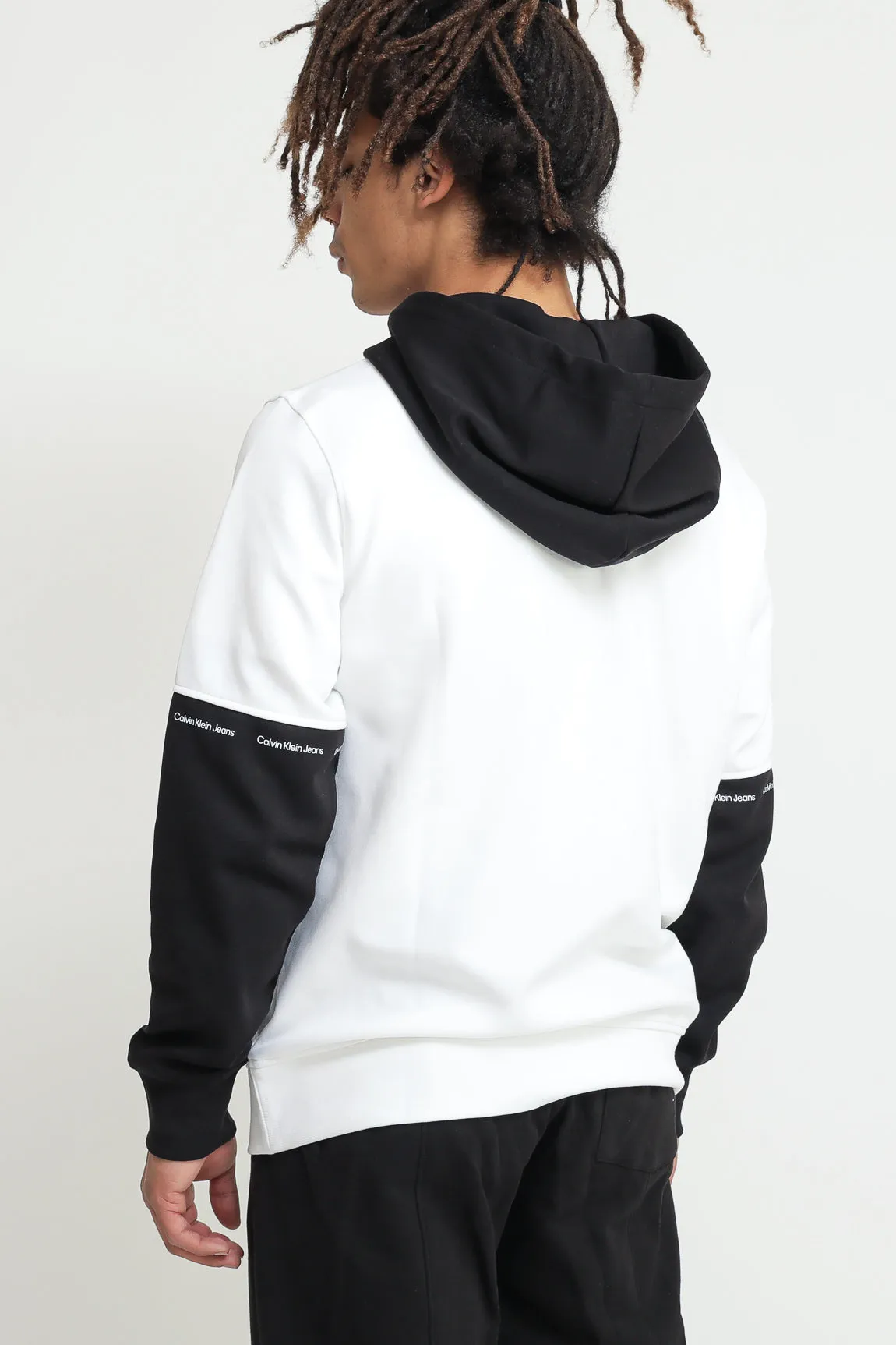 Colorblock Hoodie - Bright White