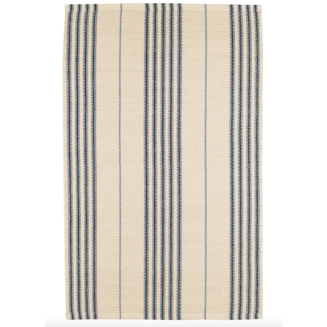 Conway Blue Handwoven Cotton Rug