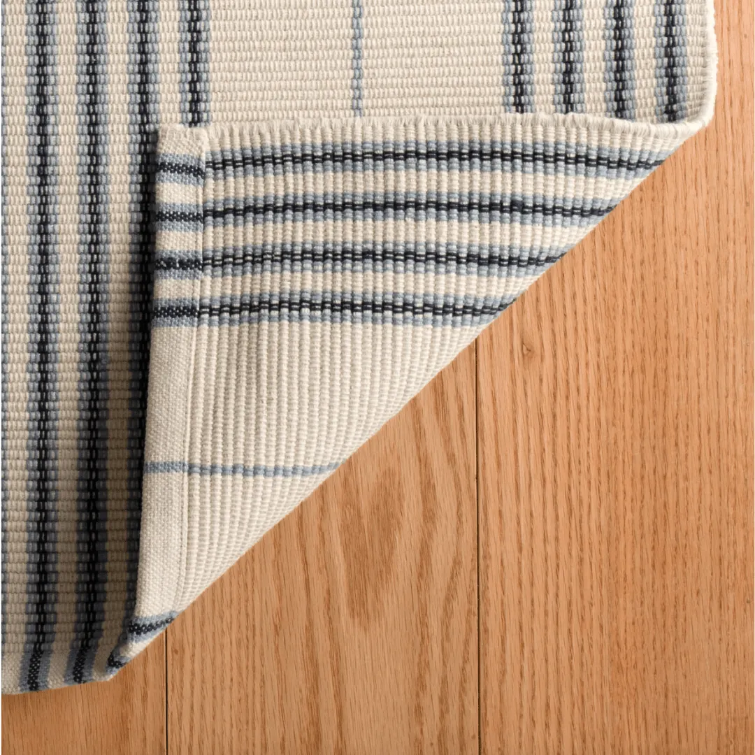 Conway Blue Handwoven Cotton Rug