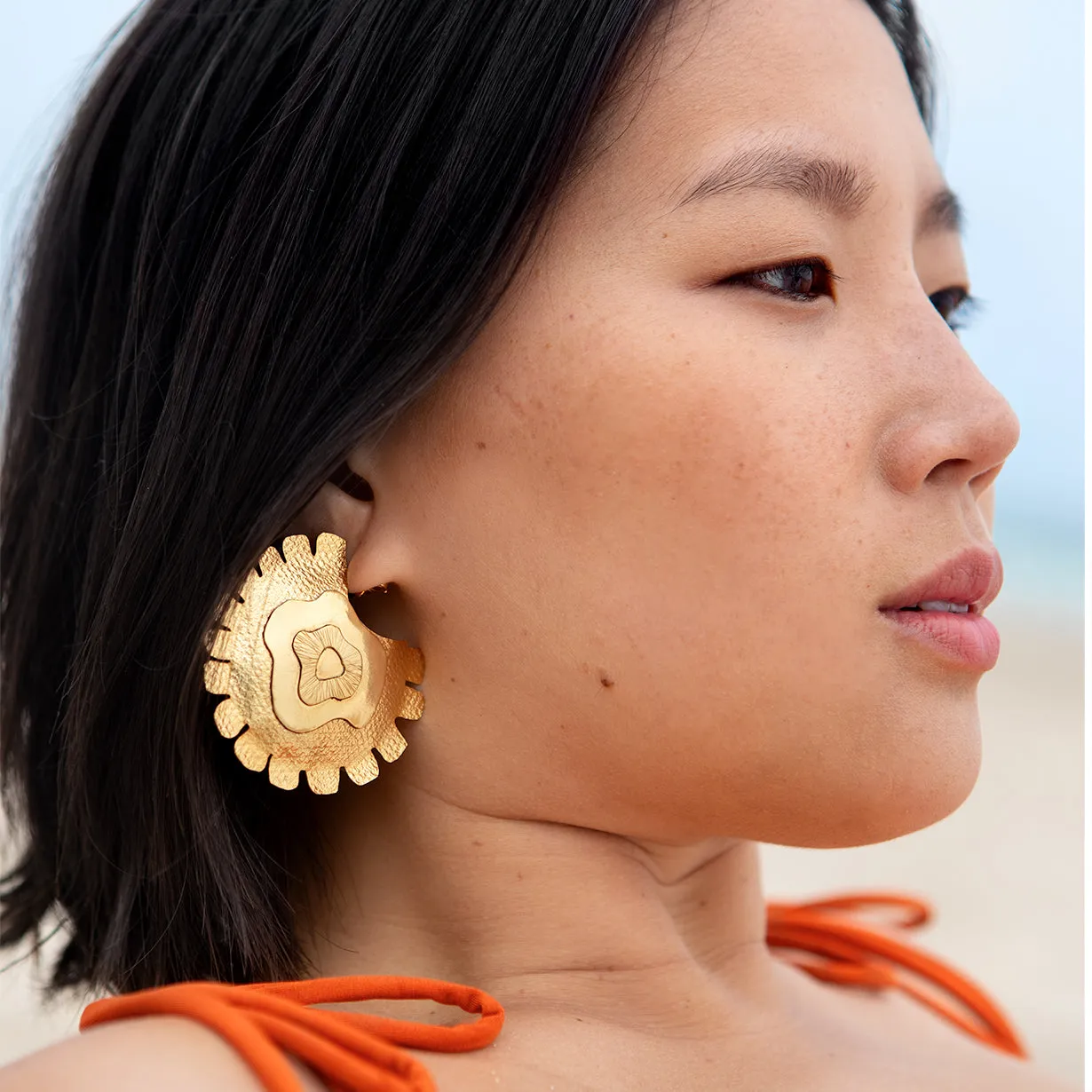 Coral Zoanthid Earring - Large