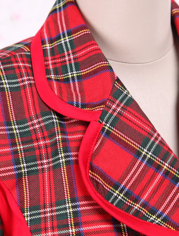 Cotton Red Gingham School Lolita Top And Skirt