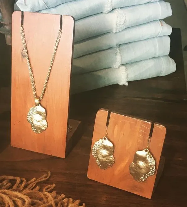 Crystal Waning Gibbous Moon Necklace
