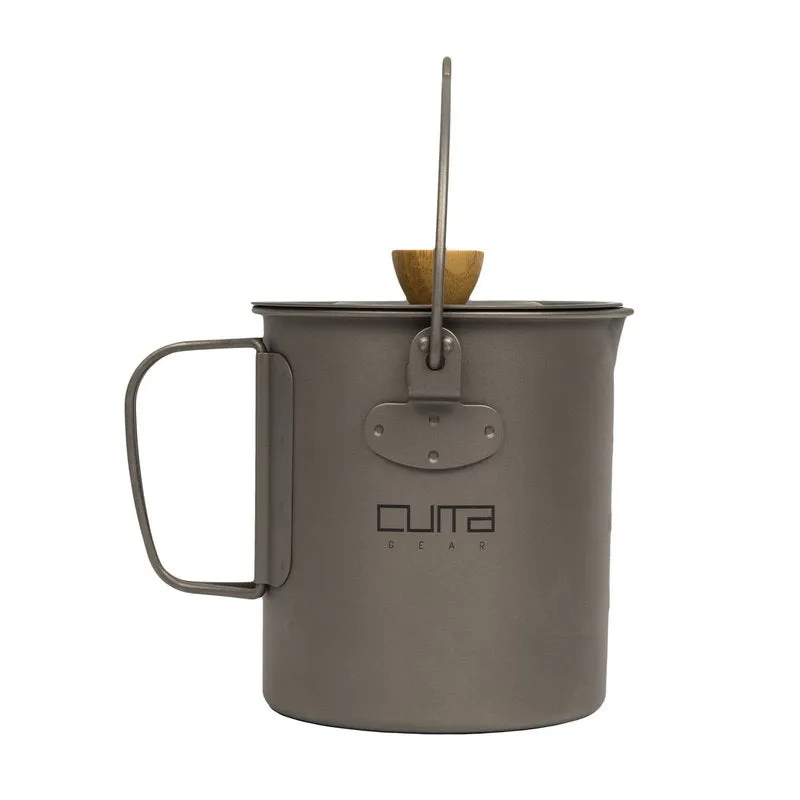 CUMA GEAR Titanium Hang Pot med Kaffe Filter Stempel - 750 ml