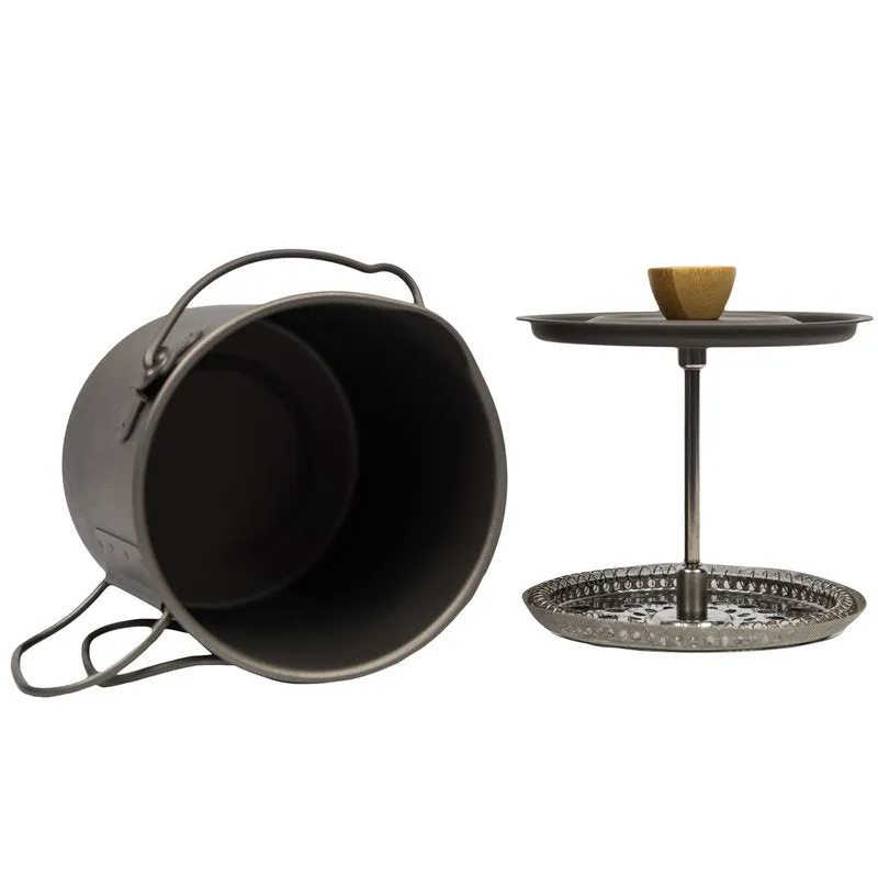 CUMA GEAR Titanium Hang Pot med Kaffe Filter Stempel - 750 ml