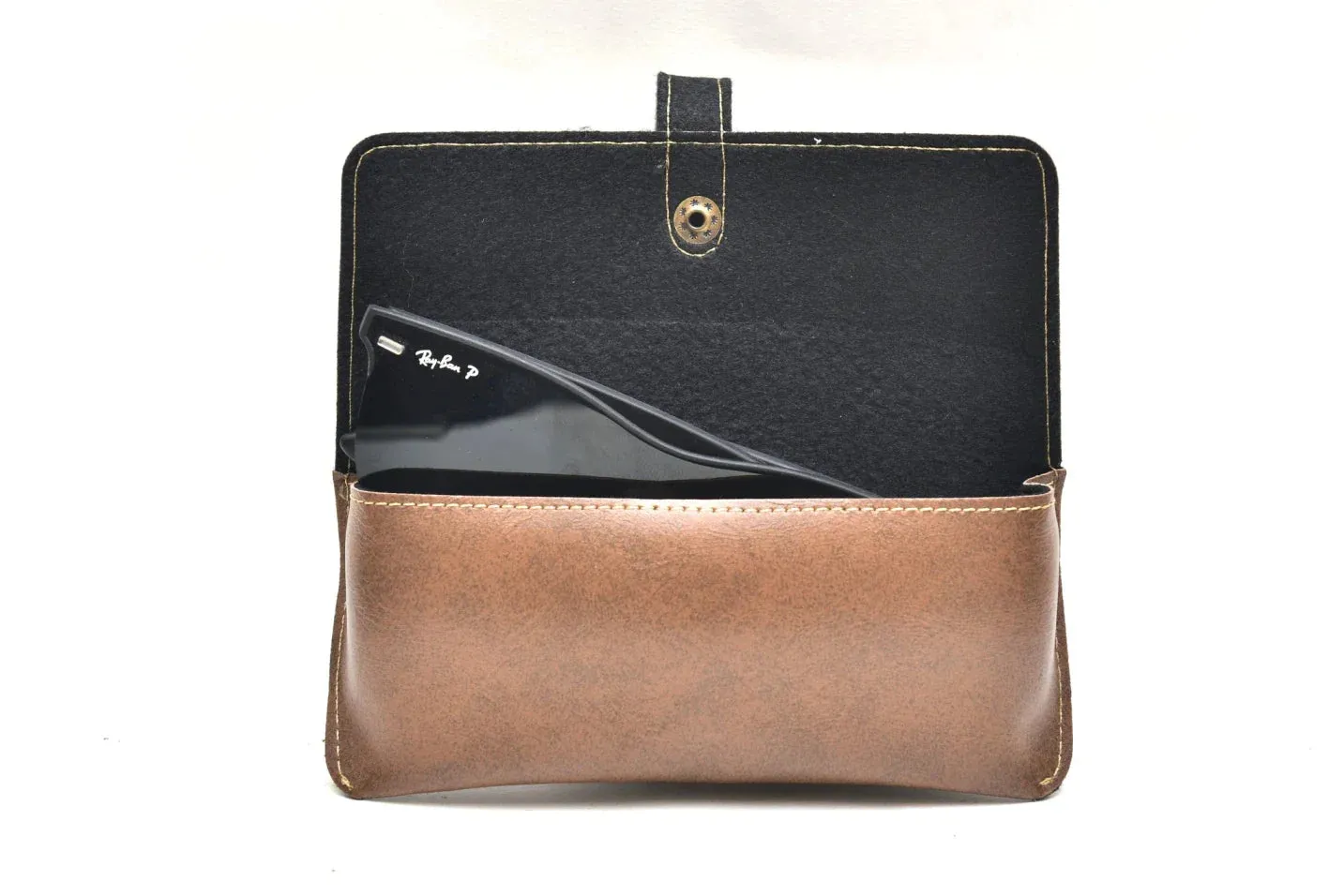 Customized Men's Wallet and Eyewear Case - Brown