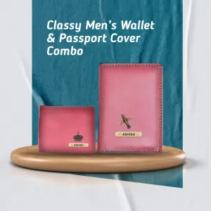 Customized with Name and Charm Men's 2 Pcs Travel Combo - Maroon