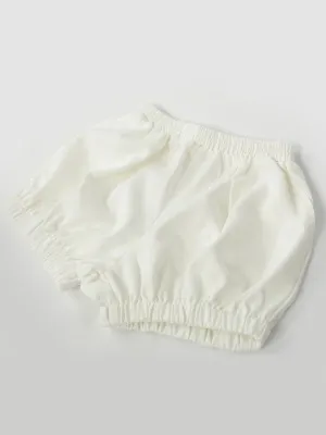 Cute White Cotton Lolita Bloomers Shirring