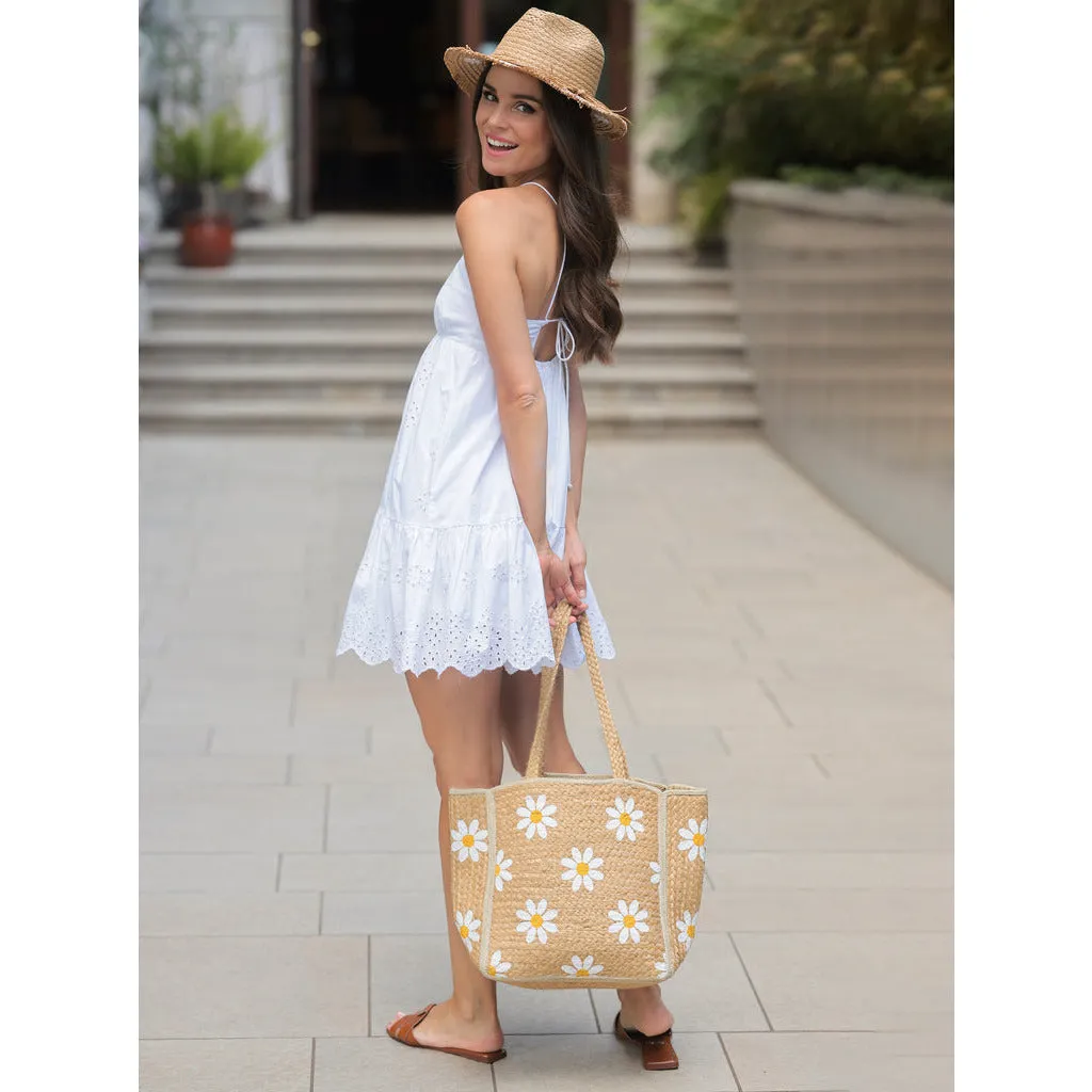 Daisy Jute Tote