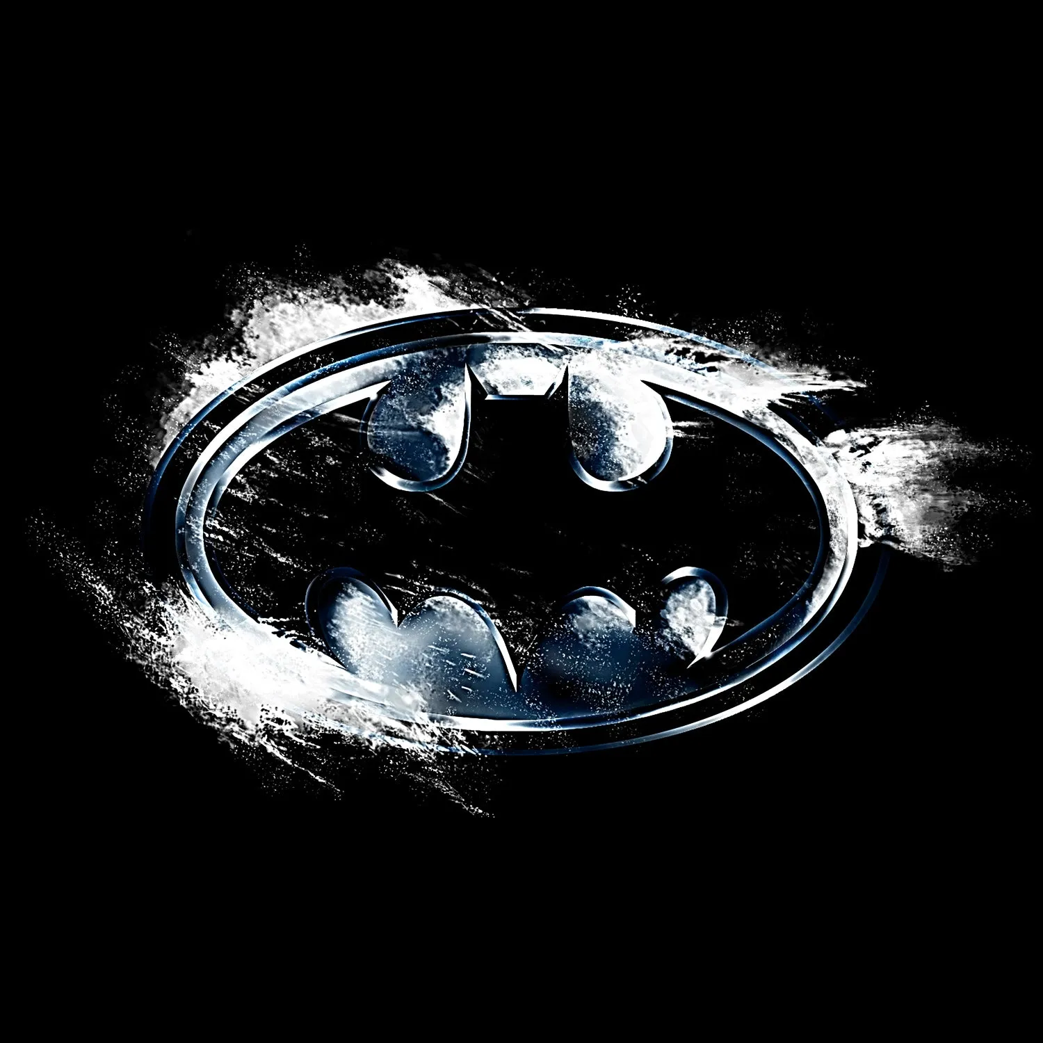 DC Comics Batman Logo Burst Official Women's T-shirt (Black)