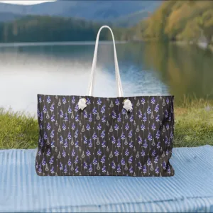 Delphinium Flower Weekender Travel Tote Bag