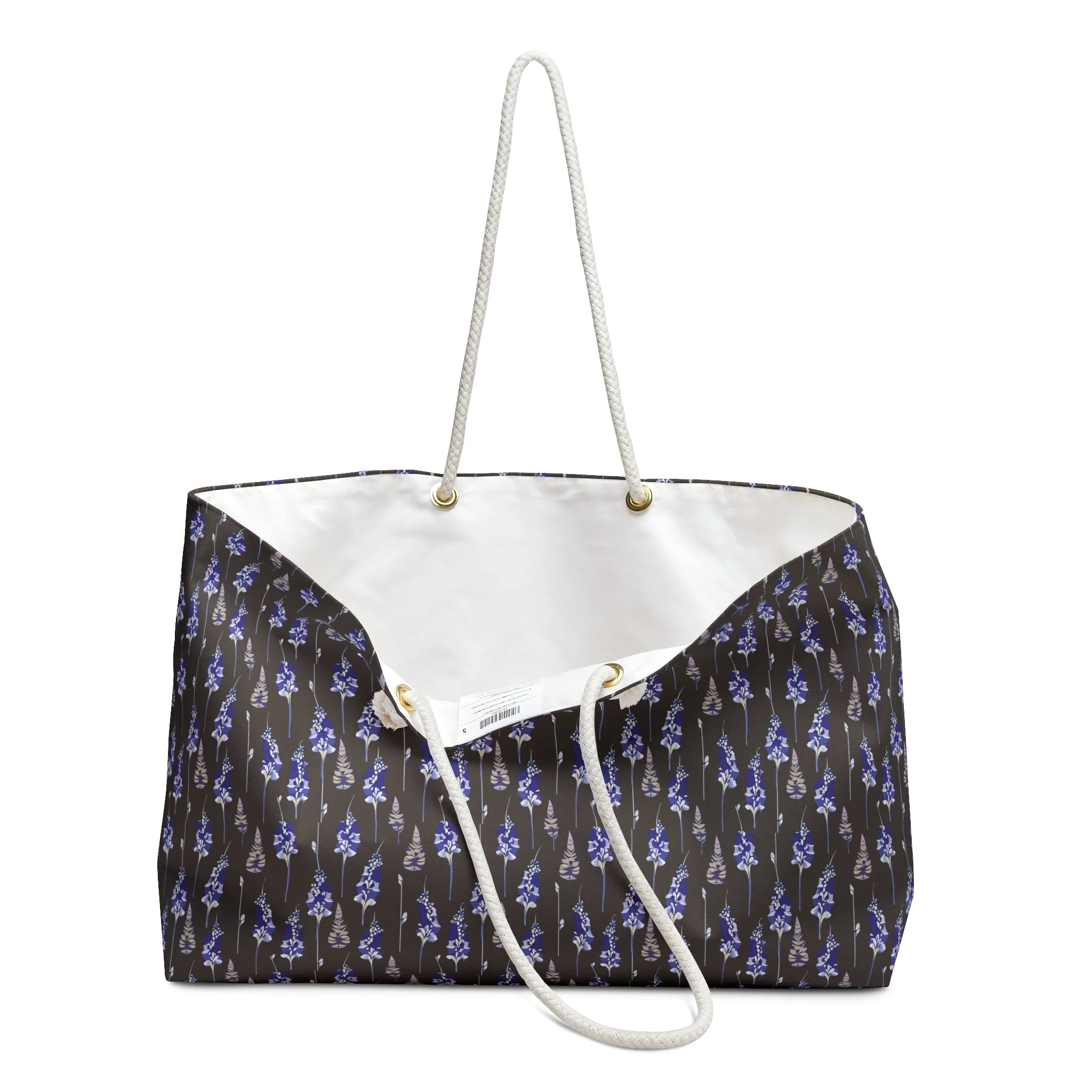 Delphinium Flower Weekender Travel Tote Bag