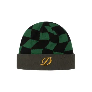 Dime MTL D Checkered Beanie - Forest Green