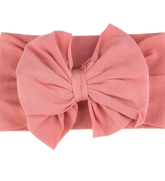 Dusty Rose Big Bow Headband