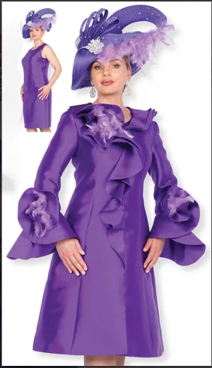 Elite Champagne 5972 2PC Jacket/Dress Long Sleeves With Ruffle Cuffs