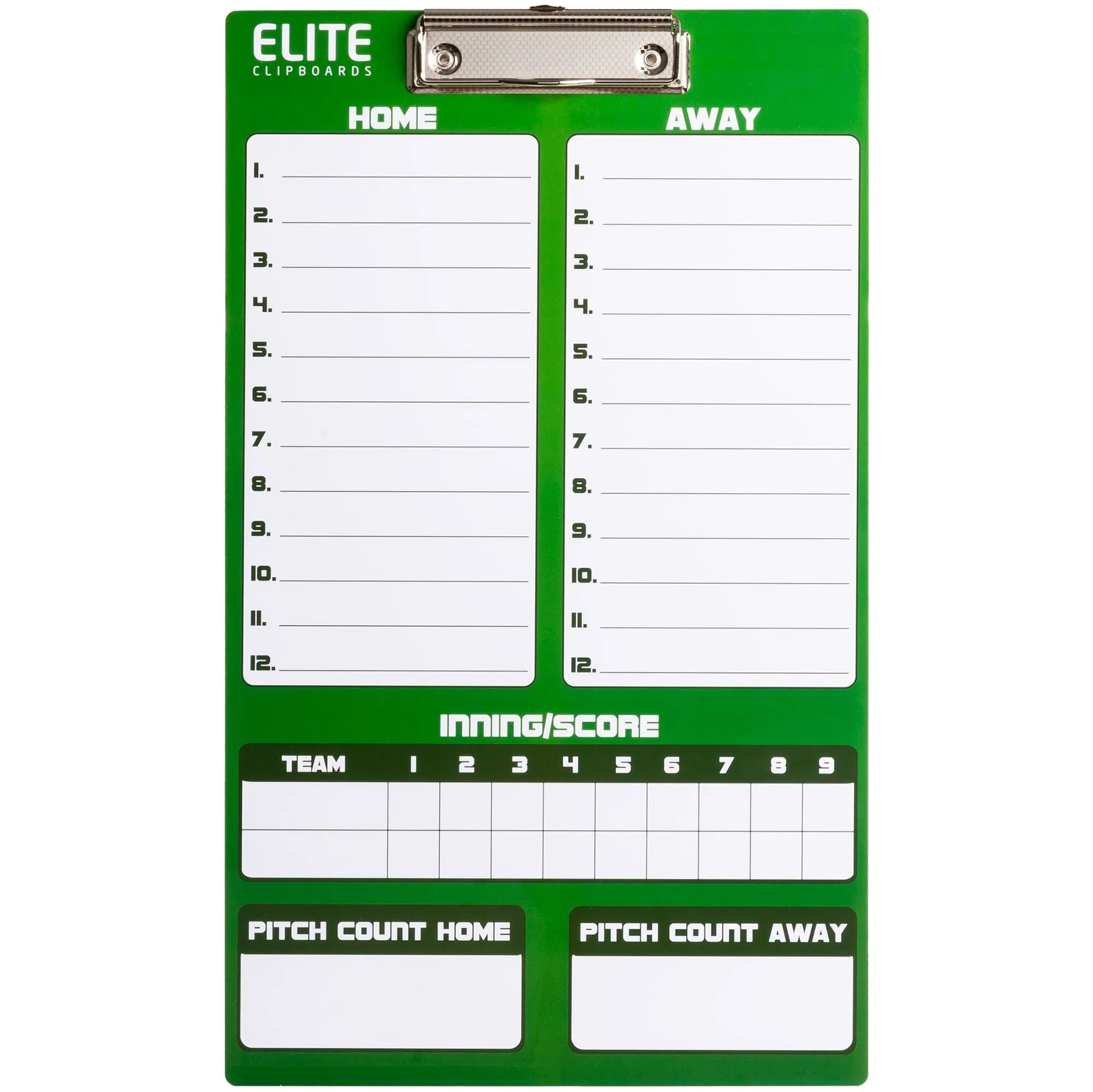 Elite Dry Erase Baseball Coaches Clipboard