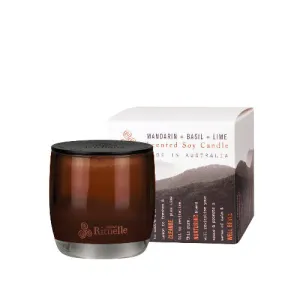 Equilibrium Mandarin, Basil & Lime Scented Soy Candle - 140g