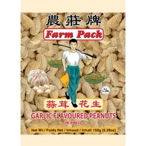FARM PACK  Roasted Peanuts Garlic 150G
