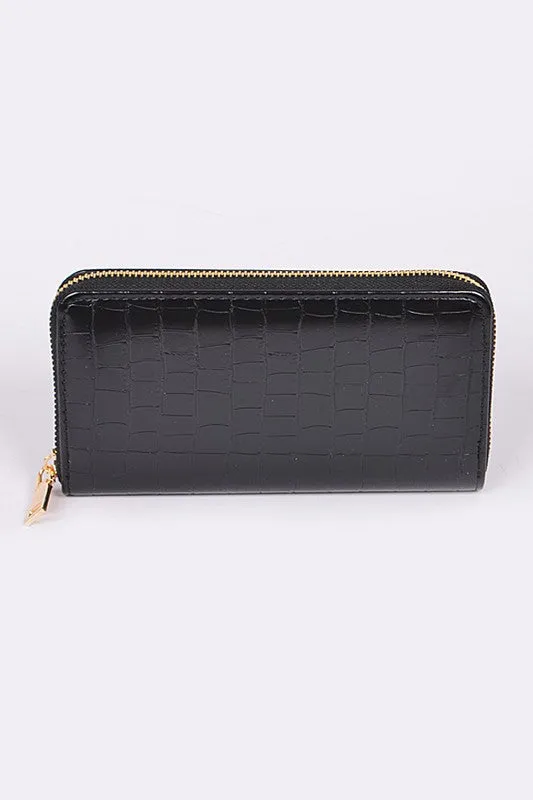 FAUX SNAKESKIN WALLET