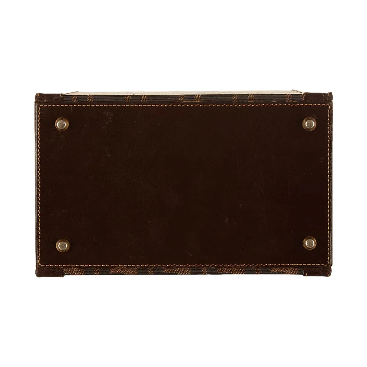 Fendi Brown Logo Vanity Bag