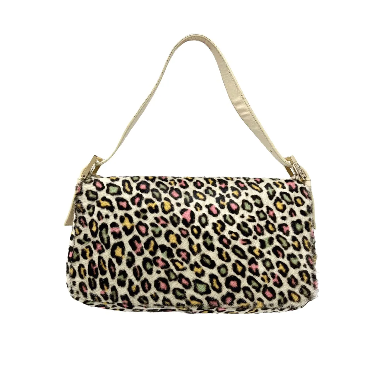 Fendi Cheetah Print Calf Hair Baguette