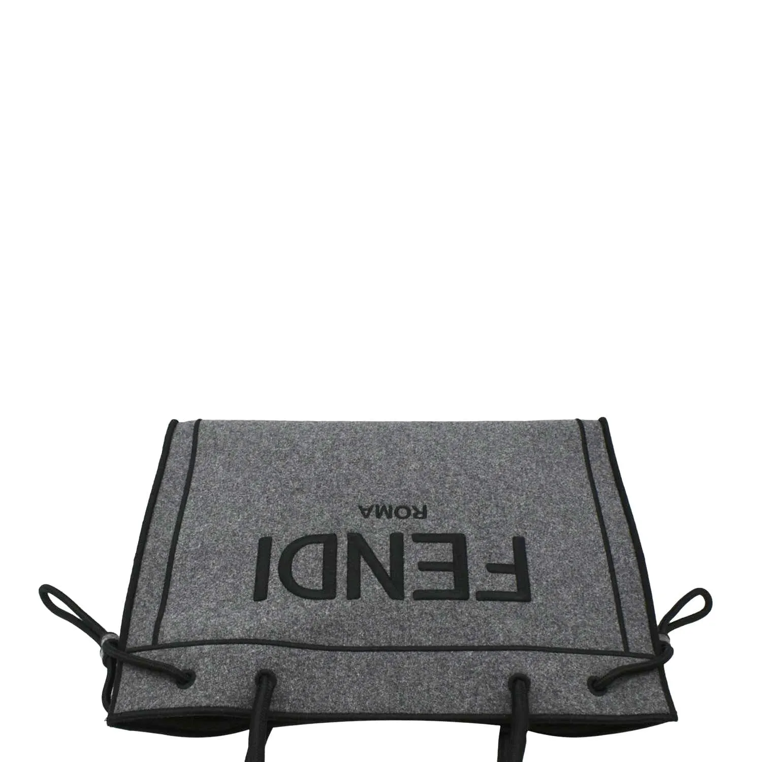FENDI Sunshine Flannel Wool Shoulder Bag Grey