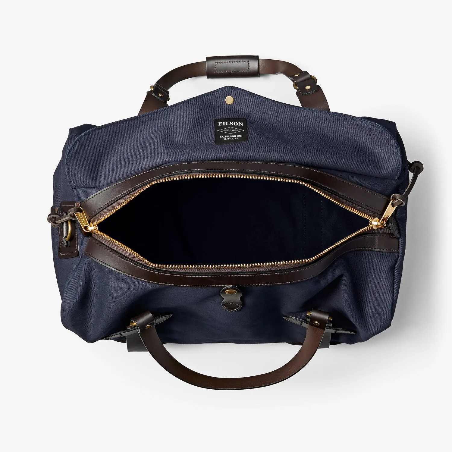 FILSON MEDIUM RUGGED TWILL DUFFLE BAG - NAVY