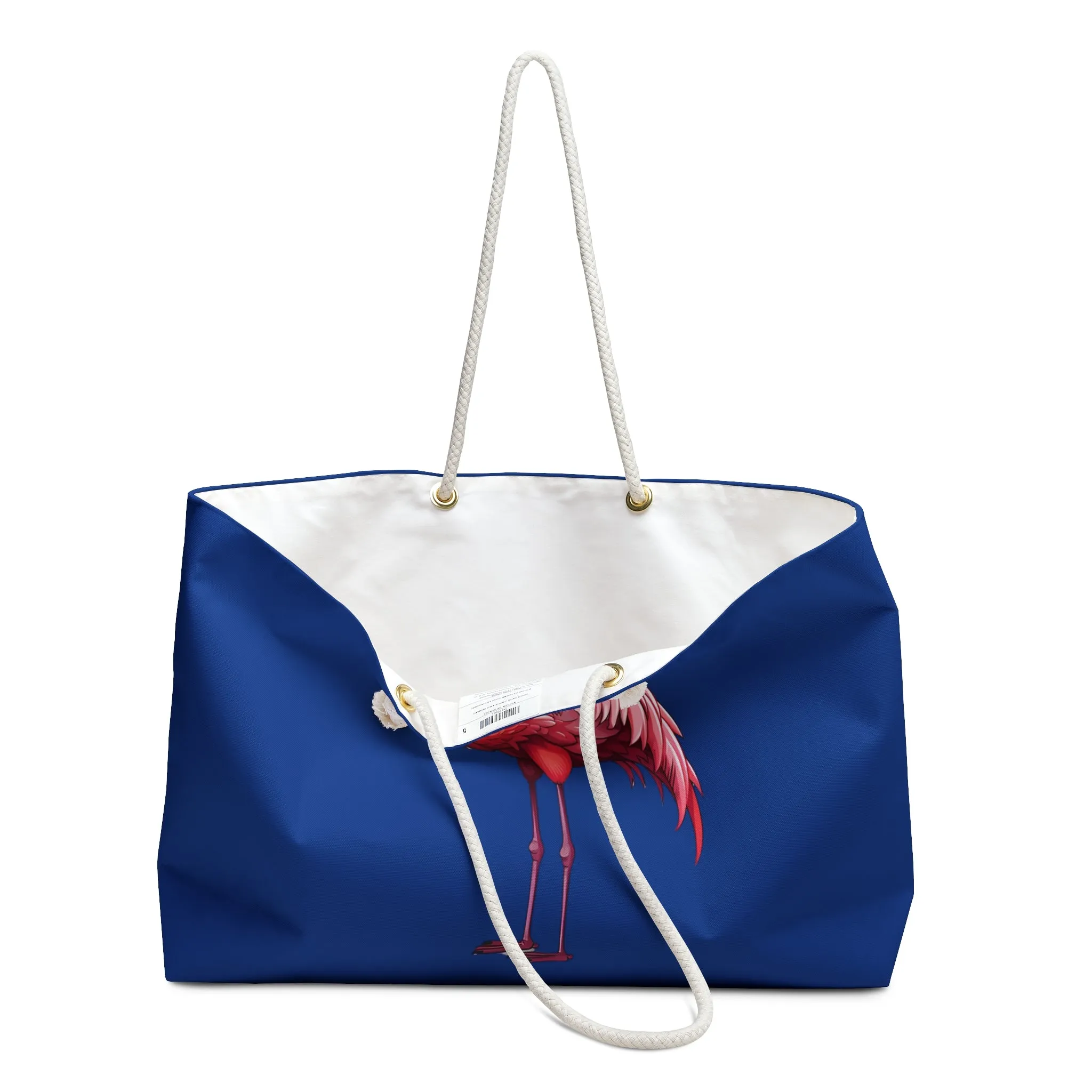 Flamingo Parade Beach Bag - Weekender Tote Bag