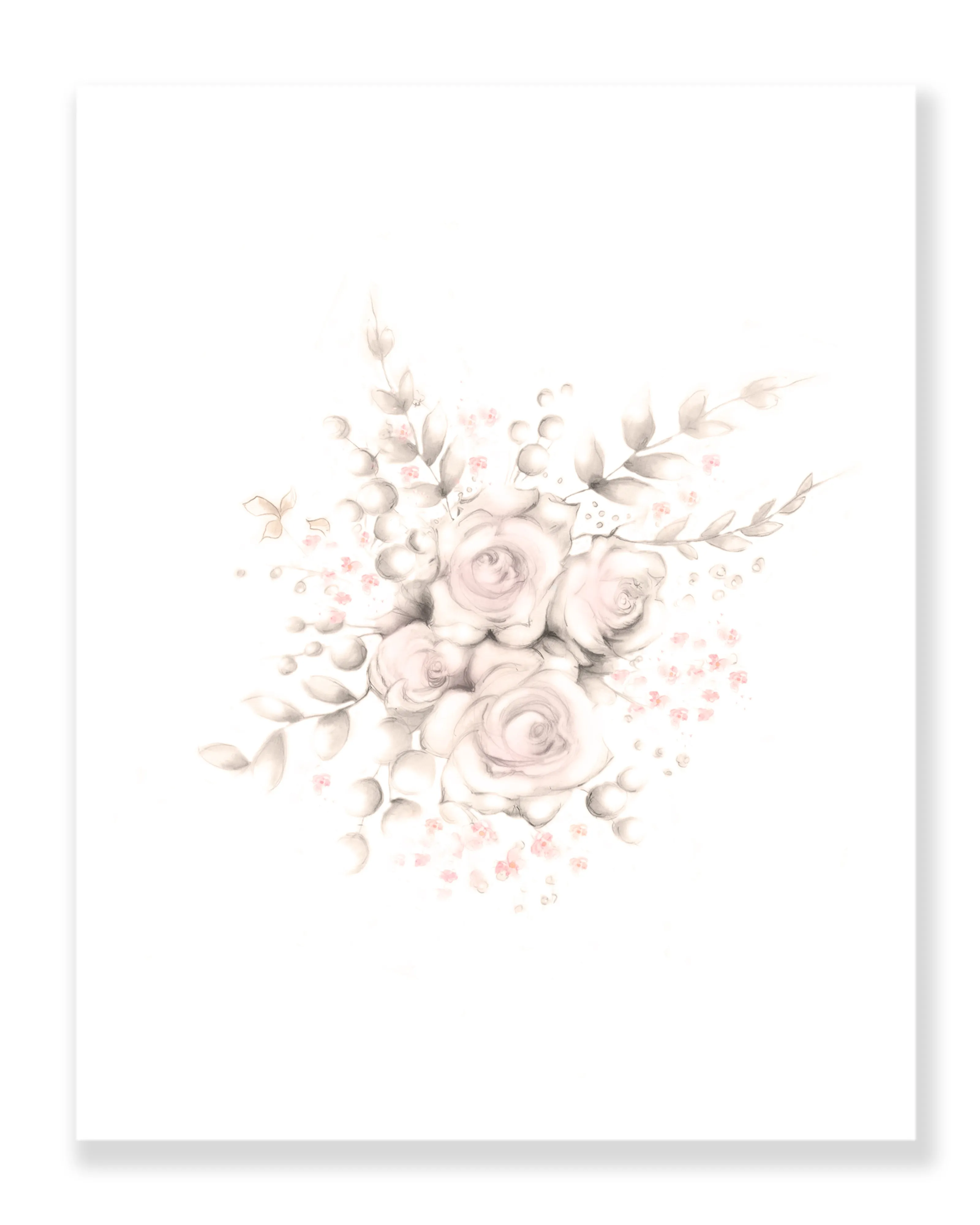 Flower 3 Art Print - Sweet Blush