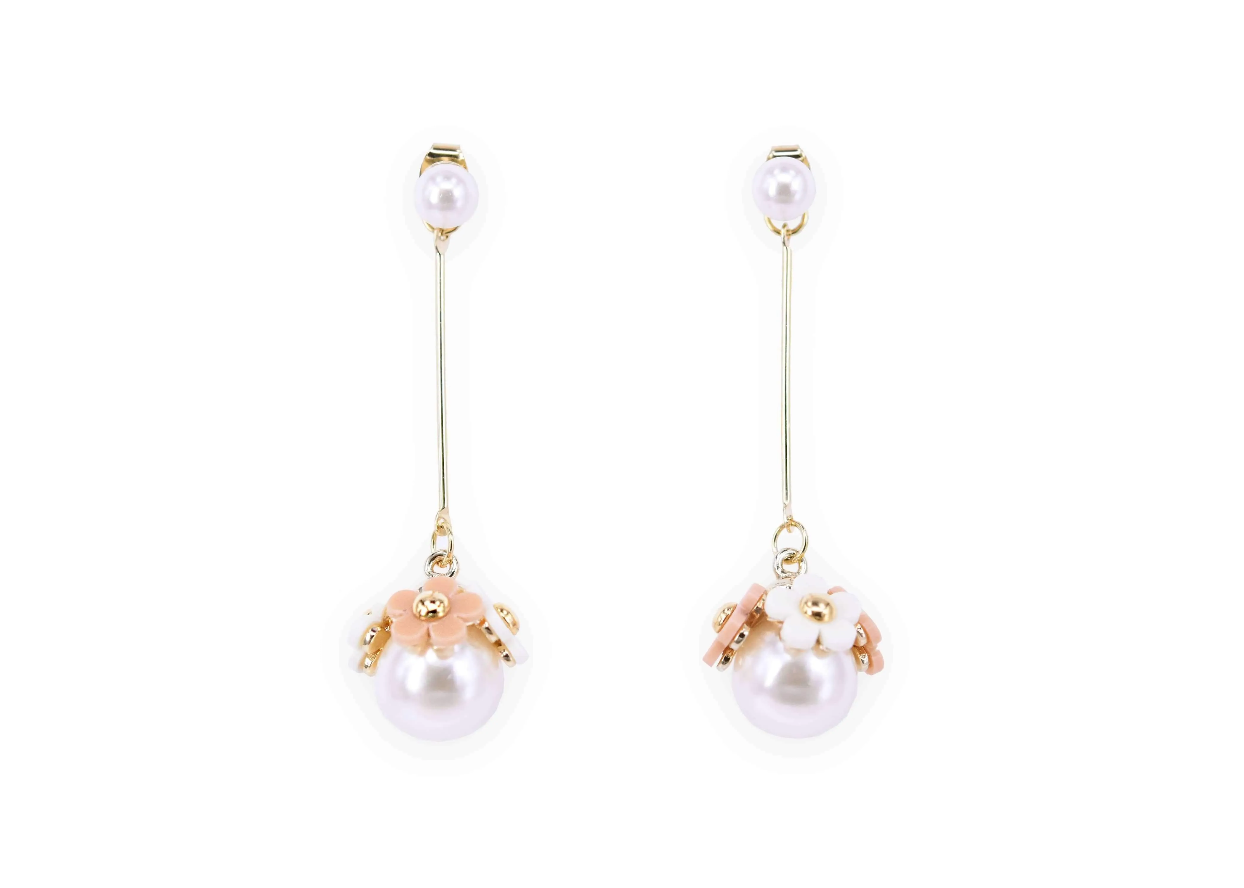 flower fairy pearl drop earrings