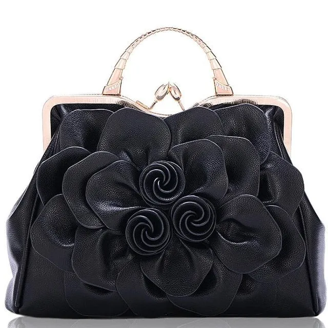 Flower Fashion Ladies Luxury Leather Bags