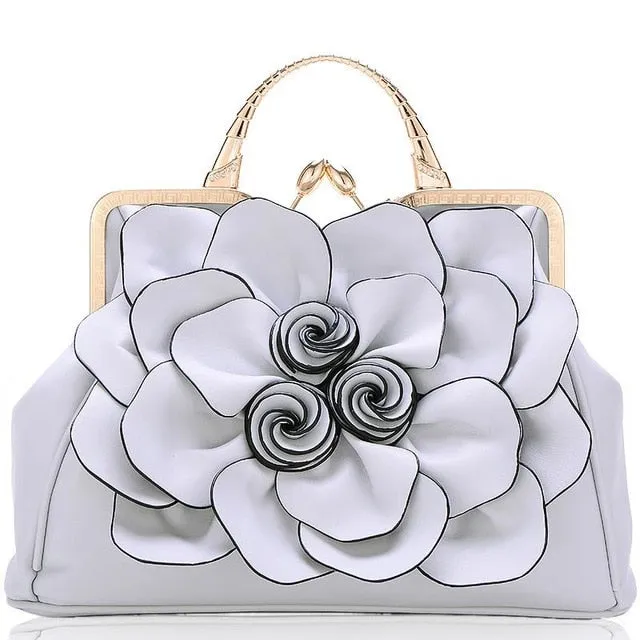 Flower Fashion Ladies Luxury Leather Bags