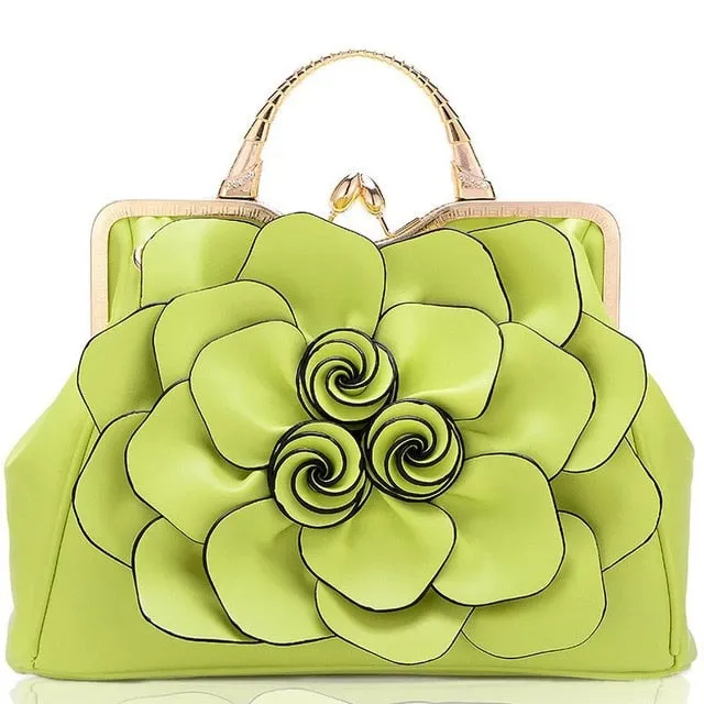 Flower Fashion Ladies Luxury Leather Bags