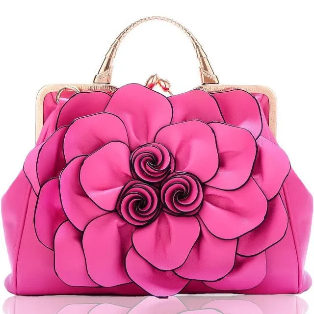 Flower Fashion Ladies Luxury Leather Bags
