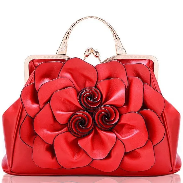 Flower Fashion Ladies Luxury Leather Bags