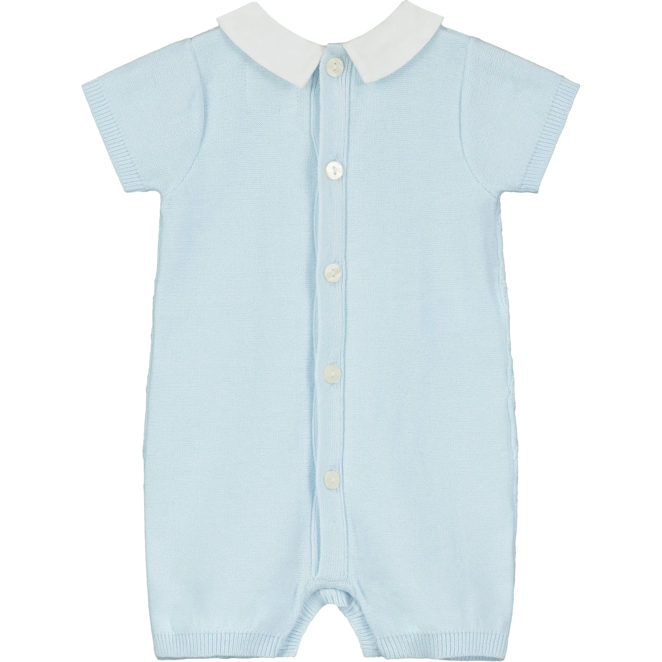 Flynn Blue Diamond Knitted Romper