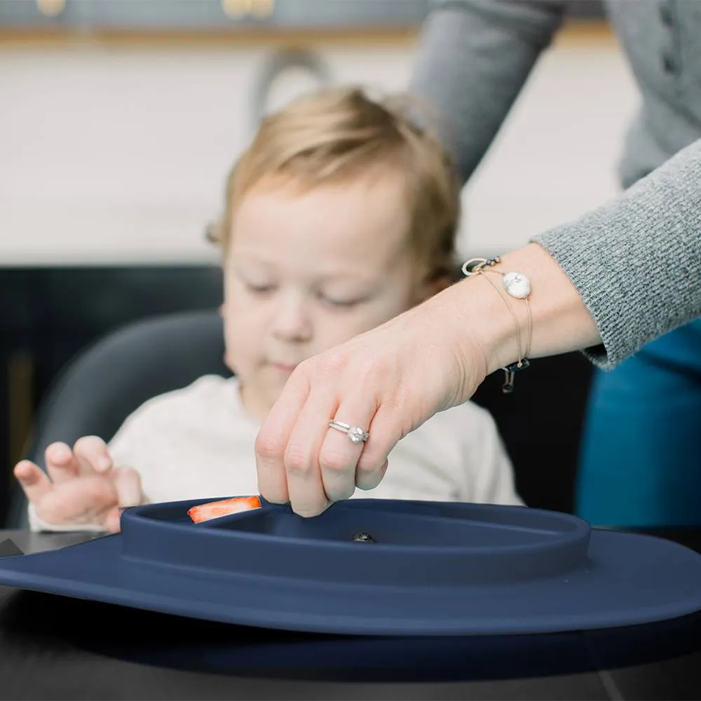Foodie® Feeding Mat   Bowl Set: Neat in Navy