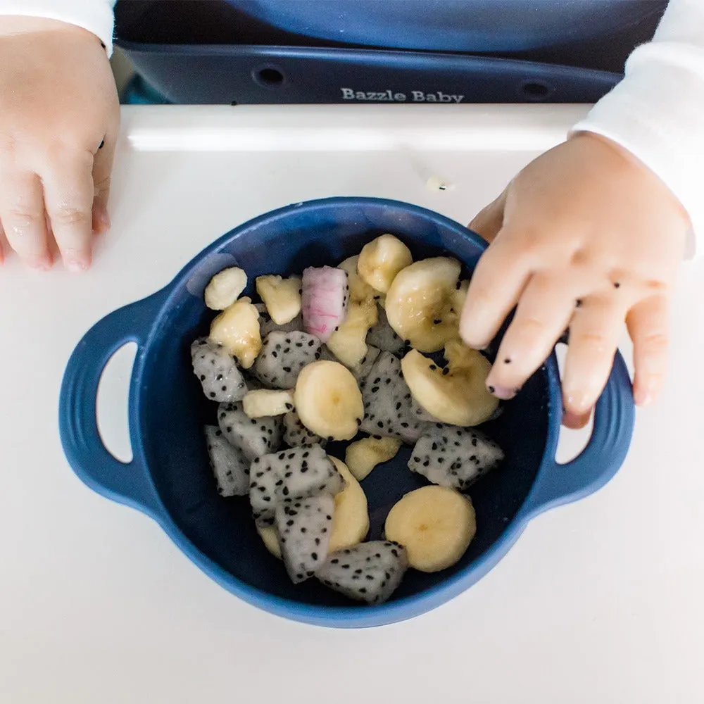 Foodie® Feeding Mat   Bowl Set: Neat in Navy